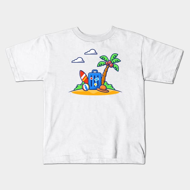 Summer Vacation Travel Kids T-Shirt by Catalyst Labs